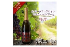 弥彦村産ぶどう　スパークリングワイン　マスカットベイリーA 弥彦　750ml_ドライ 辛口 新潟県 弥彦村産【1465543】