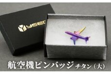 [№5882-0234]航空機ピンバッジ　チタン（大）