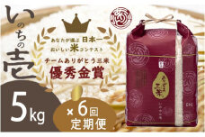 [№5882-0295]米【令和6年】【定期便】5kg×6回 新潟産いのちの壱コンテスト受賞者の米 白米 お米 こめ コメ 新潟産 新潟