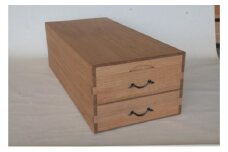 [№5882-0313]桐衣装箱2段 国産 日本製 収納 衣類収納 家具