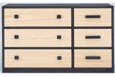 [№5882-0370]家具 桐チェスト ブラック(02) 収納 チェスト 黒 桐 たんす 和風 モダン 新潟 田上町
