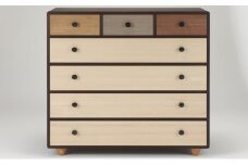 [№5882-0377]家具 桐チェスト ココナッツ(43プラス) 収納 チェスト こげ茶色 桐 たんす 新潟 田上町
