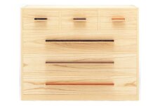 [№5882-0379]家具 桐チェスト キリモニ(33) 収納 チェスト 木製 ウェッジ ウォールナット 桜 桐 たんす 新潟 田上町