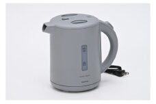 [№5882-0390]転倒湯漏れ機能付き　電気ケトル1.0L　グレー　電化製品 キッチン用品  電気ケトル 空だき防止機能 こぼれにくい 卓上