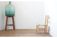 椅子 い草座面の素朴なこども椅子 手作り 木製 【Ojn Handmade Hut】 新潟県 出雲崎町
