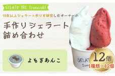 【手作りジェラート】アイスクリーム 詰め合わせ 1種類 選べる（12個入）「よもぎあんこ」 新潟県 出雲崎町