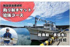 【海釣りチケット】釣り船 乗船券 日本海 近海コース（4～6時間）大人1名 新潟県 出雲崎町 タイ ヒラメ イカ アジ 遊漁船「孝信丸」初心者 経験者 レジャー