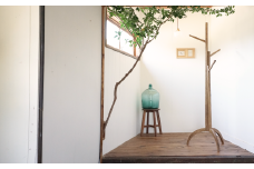 ポールハンガー 木製 手作り【Ojn Handmade Hut】 コートスタンド 衣類収納 自立型 新生活 インテリア 新築祝い 引っ越し祝い 新潟県 出雲崎町