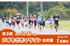 【マラソン大会出走権】2025年10月26日「第3回いずもざきマラソン」 大人1名 新潟県 出雲崎町 ショート7.9km マラソンチケット 秋 スポーツ