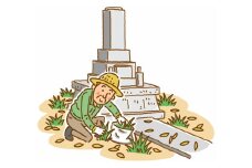 【地場産品】お墓除草・掃除サービス(2～8㎡まで）