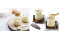 素材にこだわった濃厚な味わい 「苗場プリン」（プレーン4個、ほうじ茶2個）【地場産品】