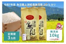 令和7年産 10kg 【3か月定期便】〈無洗米〉（5kg×2袋）魚沼最上流域 南魚沼産 コシヒカリ 精米したてのお米をお届け 【湯沢産 コシヒカリ】