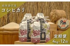 令和7年産【白米4kg/12回定期便】「五つ星お米マイスター」の精米 4kg(2kg×2)×12【湯沢産コシヒカリ】