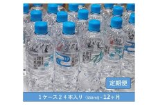【12ヶ月定期便】魚沼名水の郷 津南の天然水 550ml×24本