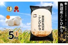 令和7年産新米 魚沼産コシヒカリ「金印」高食味米 玄米 5kg