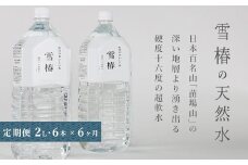 【6ヶ月定期便】雪椿の天然水 2L×6本