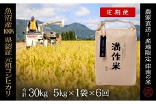 【2025年産新米】【6ヶ月定期便】合計30kg(5kg×6回)【県認証】元祖魚沼産コシヒカリ