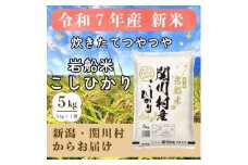 炊きたてつやつや R7年産 新潟関川村産 岩船米こしひかり 5kg [星山米店]【1668914】