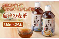 魚津の麦茶 350ml 24本 ｜麦茶 六条麦茶 お茶 ペットボトル 茶 清涼飲料水 六条麦茶 北アルプス 水　【 むぎ茶 】