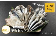 おまかせ訳あり干物セット（3～5種） 約2.5kg 富山 魚津 浜浦水産 自家用 家庭用
