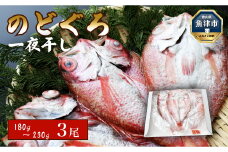 日本海産 のどぐろ開き 180g～230g級 3尾（のど黒・アカムツ） 富山 魚津 浜浦水産