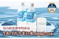 うおづのうまい水 500ml 24本入り｜ミネラルウォーター 水 ペットボトル 飲料 ※北海道・沖縄・離島への配送不可