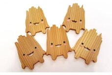 トリック箸置き「はしミラ」５個セット　ゆるキャラ かわいい 木製 はしおき 手作り