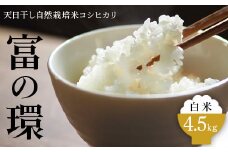 令和6年産 天日干し自然栽培米コシヒカリ「富の環」 白米 4.5kg【北アルプス剣岳源流早月川最上流の棚田米】｜お米 こしひかり  新米 こめ コメ おこめ  富山 魚津※北海道・沖縄・離島への配送不可 ※2024年10月下旬～2025年3月下旬頃に順次発送予定