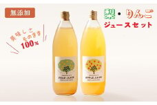 ジュース 梨 リンゴのこだわりジュースセット 2本｜無添加 100％ 梨ジュース りんごジュース ストレート 梨 なし ナシ りんご リンゴ 林檎 富山 富山県 ※北海道・沖縄・離島への配送不可
