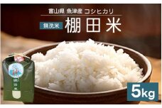 【早期予約】米 令和7年産 コシヒカリ 5kg 無洗米 棚田米 ヤギの杜｜富山 こめ コメ お米 おこめ 白米 精米 新米 ※北海道・沖縄・離島への配送不可 ※2025年10月上旬頃より順次発送予定