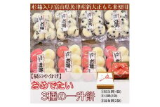 【杉箱入り】餅屋源七のおめでたい3種の一升餅（福の小分け）
