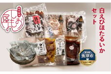 白えびほたるいかセット（富山の干物専門店 しおもん屋）お刺身 シロエビ ホタルイカ 素干し 味噌漬け 富山県魚津市