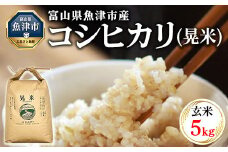 【令和7年度米】【先行予約】【農家直送】環境配慮「魚津のコシヒカリ（晃米）」5kg（玄米） ｜新米 MK農産 玄米 銘柄米 ブランド米 ご飯 おにぎり お弁当 和食 主食 国産 産地直送 甘み 香り もちもち ※2025年9月中旬頃より順次発送予定 ※北海道・沖縄・離島への配送不可