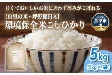 山の湧き水 寒暖差 山里 山里の米･坪野米 R7年産 環境保全米こしひかり 5kg　※北海道・沖縄・離島への配送不可　※2025年9月下旬～2025年10月中旬頃に順次発送予定