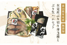 氷見産ぶり切り身（汐ぶり・西京漬け・たまり醤油漬け）３種９切れ＆ぶり生ハム 