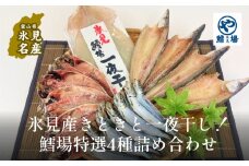 きときと特選一夜干し4種詰合せ《カマス・アジ・イワシ・スルメイカ》