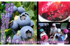 氷見市でブルーベリーのジャム作り体験 4名様●ケーキとコーヒー付き 富山県 氷見市 体験 飲食  カフェ