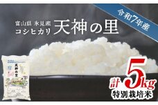 【特別栽培米】 令和7年産 富山県産 特別栽培米 コシヒカリ "天神の里" ５kg ｜　お米 白米 精米 氷見 富山 米 国産 特別栽培 5kg エコファーマー 数量限定 コシヒカリ こしひかり 人気 お取り寄せ 減農薬 減化学肥料 安心 安全 環境にやさしい 農家直送