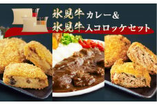 氷見牛カレー＆氷見牛コロッケ&氷見牛いりミンチカツセット 富山県 氷見市 惣菜 氷見牛 冷凍 セット 詰め合わせ