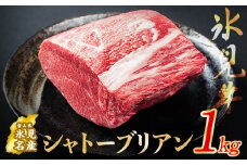 氷見牛 シャトーブリアン 1kg ブロック〈冷凍〉