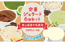 【12ヶ月定期便】定番ジェラート6個セット〈Himi Gelato〉|  ピスタチオ ミルク いちごのミルフィーユ チョコレート 抹茶 チョコチップ 