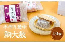 〈井上菓子舗〉 手作り最中 鰤大敷 小豆・白小豆 合計10個 セット