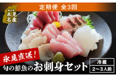 【３回お届け定期便】朝どれ！氷見直送 旬の鮮魚 お刺身セット 2〜3人前〈冷蔵〉 ９月開始 土日祝日お届け | 配送地域限定 サクでお届け 