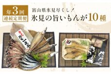 〈3ヶ月連続定期便〉 富山県氷見尽くし！「氷見ぶり」「氷見産干物」「氷見産昆布〆お刺身」など氷見の旨いもんが10種！