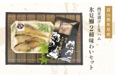 〈氷見鰤〉 「西京漬け」「生ハム」氷見鰤２種味わいセット！　魚貝類 加工食品 魚介類 ぶり 氷見ぶり 西京漬け 鰤ハム 富山湾 氷見