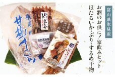 〈お酒のお供に！〉　氷見堀与 干物家飲みセット 【ホタルイカ ぶり するめいか】