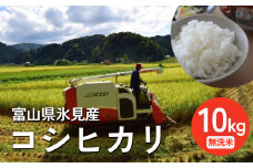 ＜先行予約＞ 令和7年産 富山県氷見産 コシヒカリ 10kg 無洗米 ＜2025年10月中旬以降順次発送＞  | お米 選べる 精米 富山 氷見 米 数量限定 農家直送 節水 防災 新米