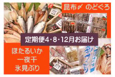 【年3回定期便】氷見の味を食べつくす！＜氷見鰤・昆布〆刺身・蛍いか・のどぐろ入＞ 