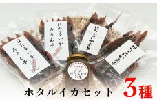 富山湾のホタルイカセット（素干し、沖漬け、味醂干し）〈冷凍〉
