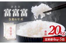 【5ヶ月定期便】令和6年  富山県産富富富4kg（2kg×2袋）  富山県 氷見市 富富富 ブランド米 